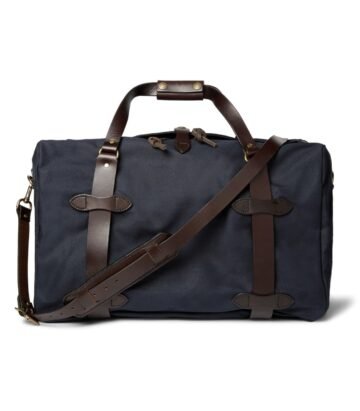 Leather Twill Duffle Bag